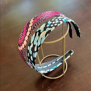 Stylish Polka Dot Headbands - Pink, Black, Blue